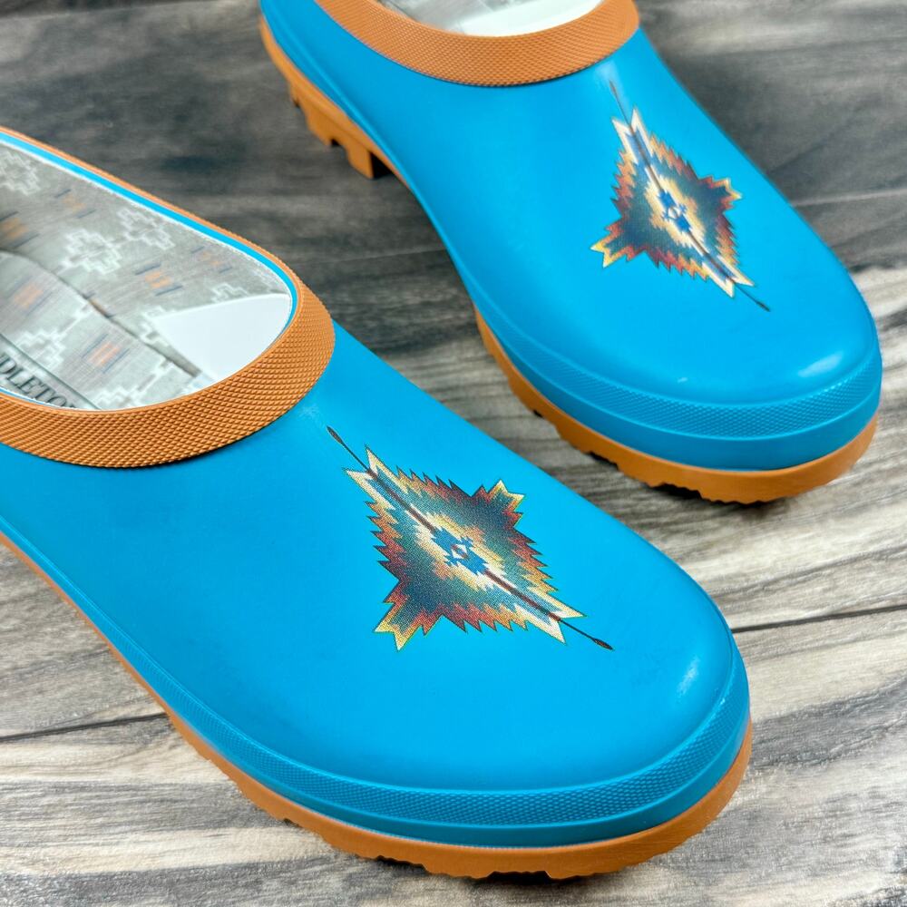 NIB Pendleton Pagosa Spring 9M Garden Rain Clogs Waterproof Turquoise - Picture 4 of 12